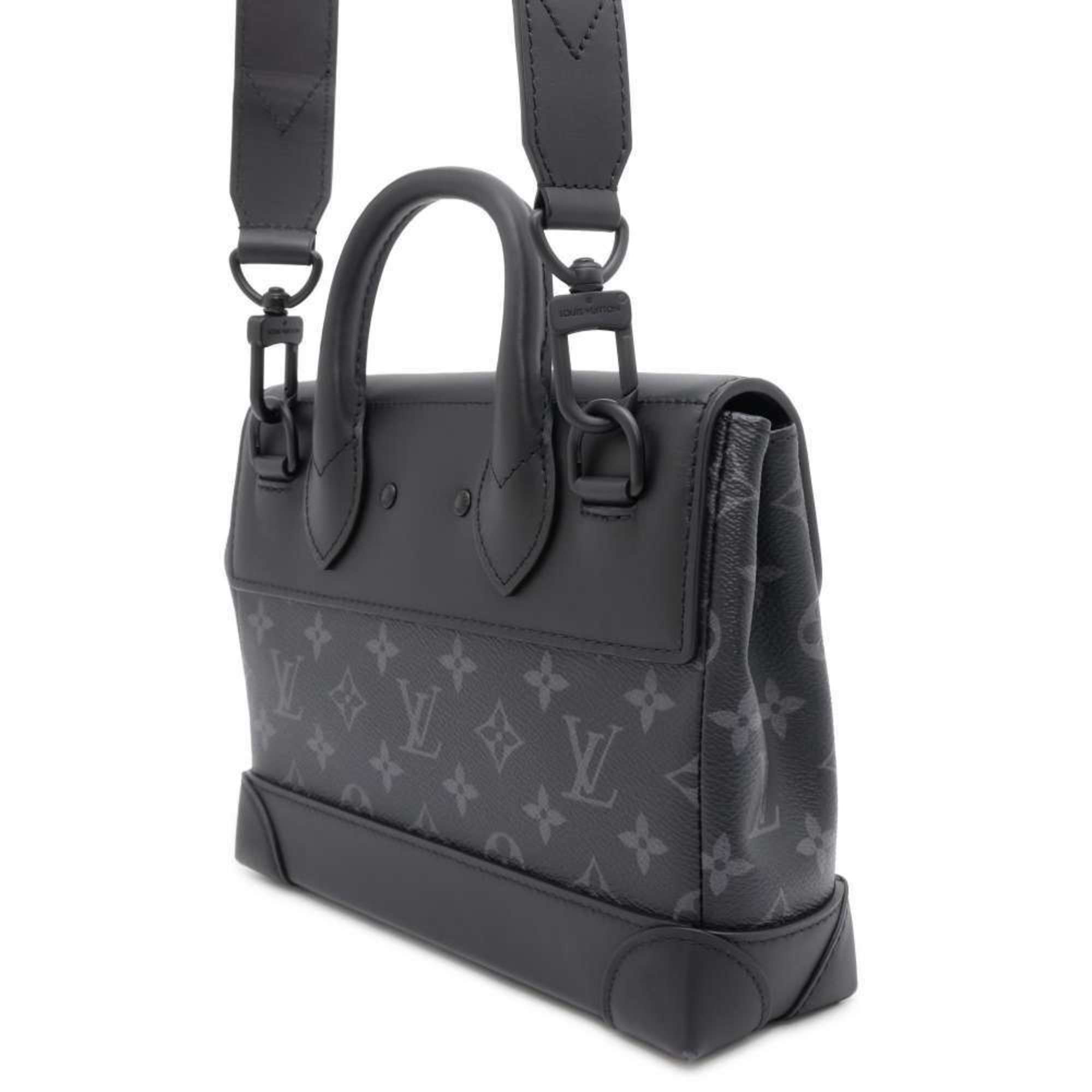 Louis Vuitton Handbag Monogram Eclipse Steamer PM M46953 2way Shoulder Bag Black