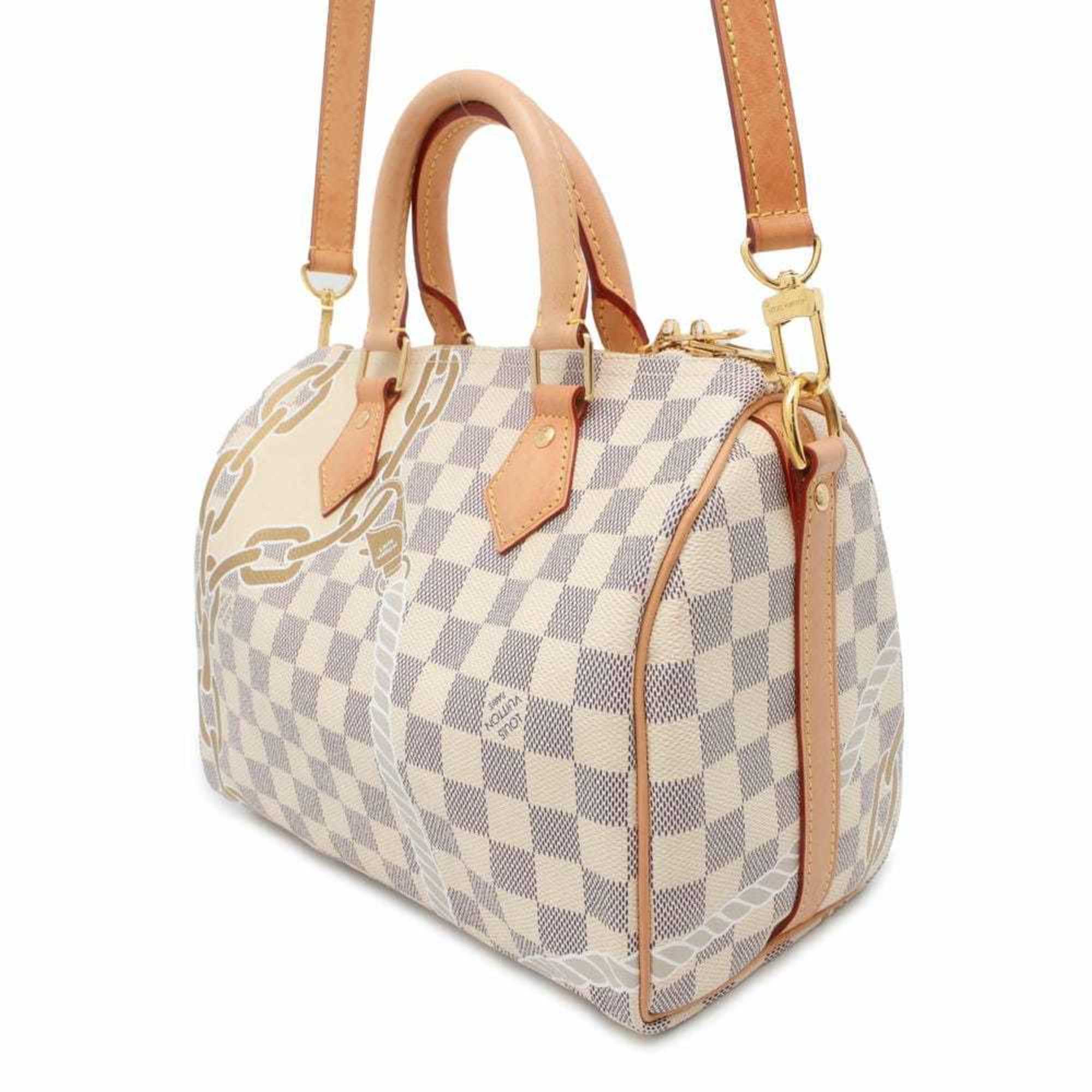 Louis Vuitton Handbag Damier Azur Speedy Bandouliere 25 Nautical N40473 2way Shoulder