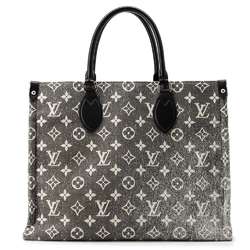 Louis Vuitton Tote Bag Monogram Jacquard Denim On the Go MM M46448 LOUIS VUITTON Black White