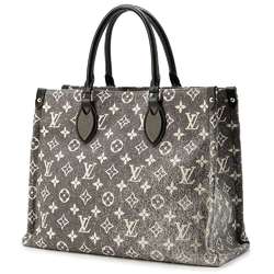 Louis Vuitton Tote Bag Monogram Jacquard Denim On the Go MM M46448 LOUIS VUITTON Black White