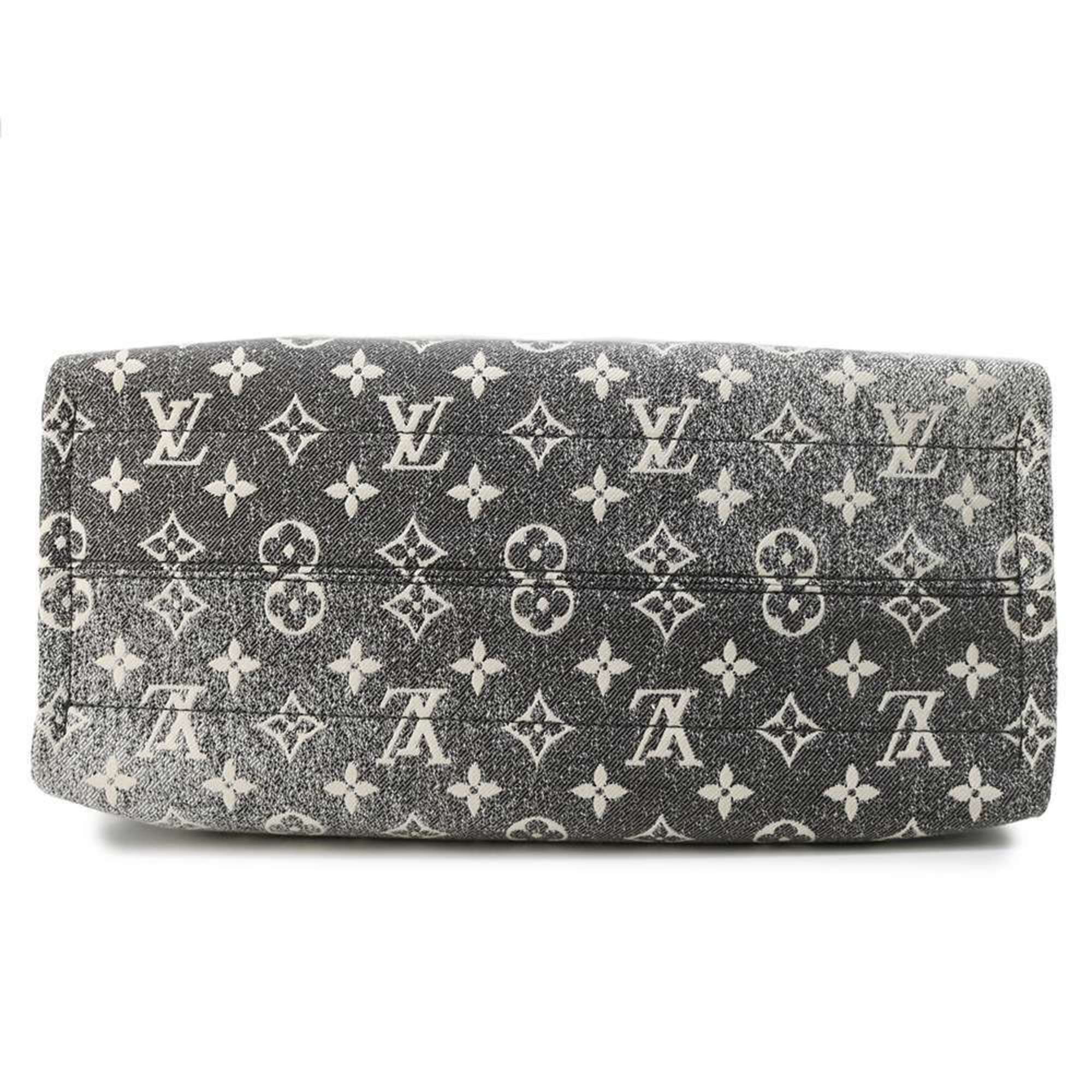 Louis Vuitton Tote Bag Monogram Jacquard Denim On the Go MM M46448 LOUIS VUITTON Black White