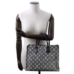 Louis Vuitton Tote Bag Monogram Jacquard Denim On the Go MM M46448 LOUIS VUITTON Black White