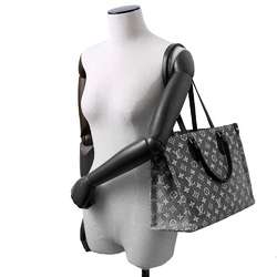 Louis Vuitton Tote Bag Monogram Jacquard Denim On the Go MM M46448 LOUIS VUITTON Black White