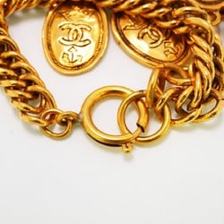 Chanel bracelet Coco mark oval GP plated gold ladies