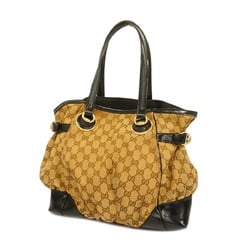 Gucci Tote Bag GG Canvas 203529 Brown Black Women's