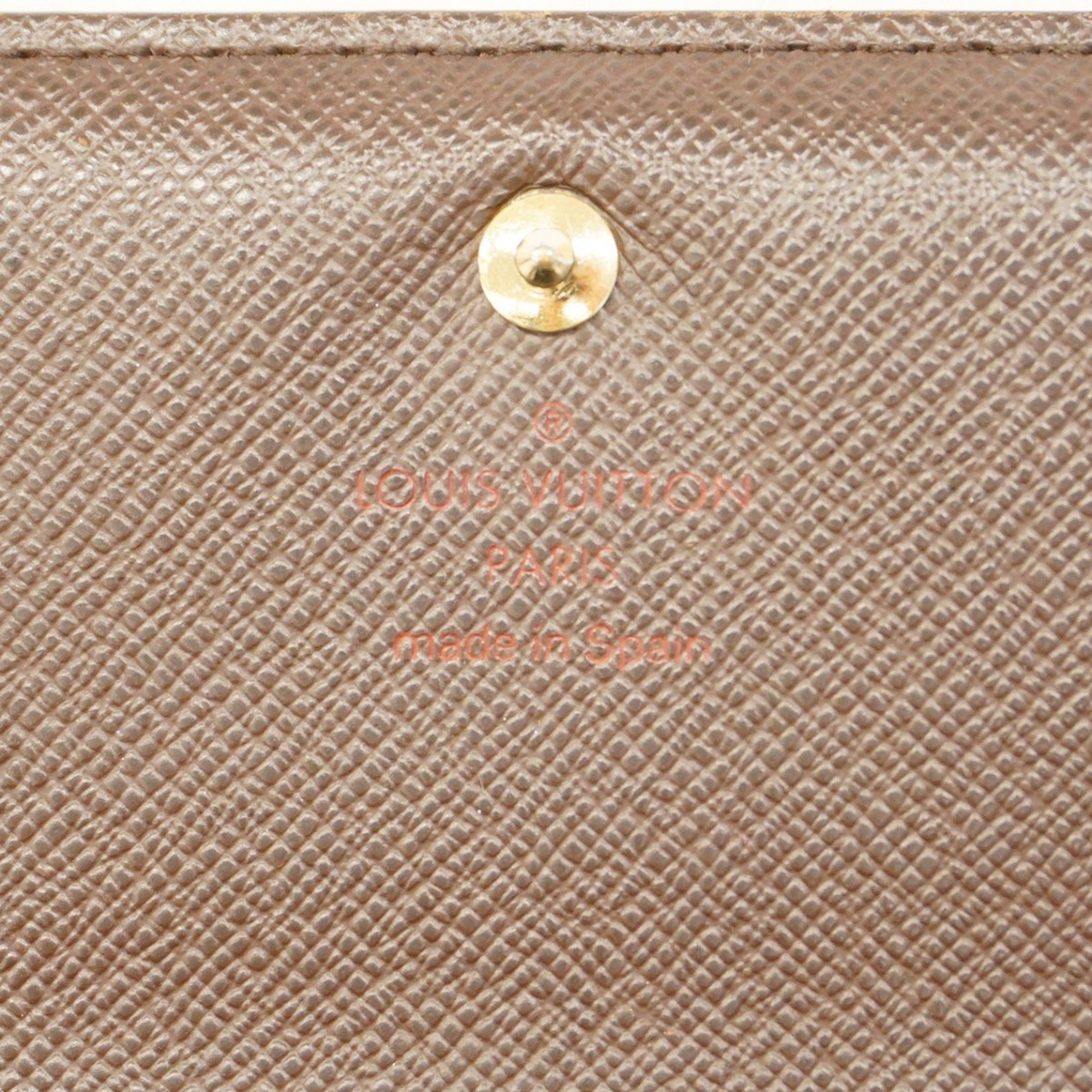 Louis Vuitton Wallet Damier Portefeuille Tresor N61736 Ebene Men's Women's