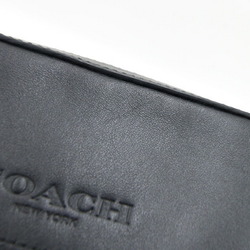 Coach Shoulder Bag Signature Houston Flight 4010 Grey Black PVC Leather Crossbody Men's COACH