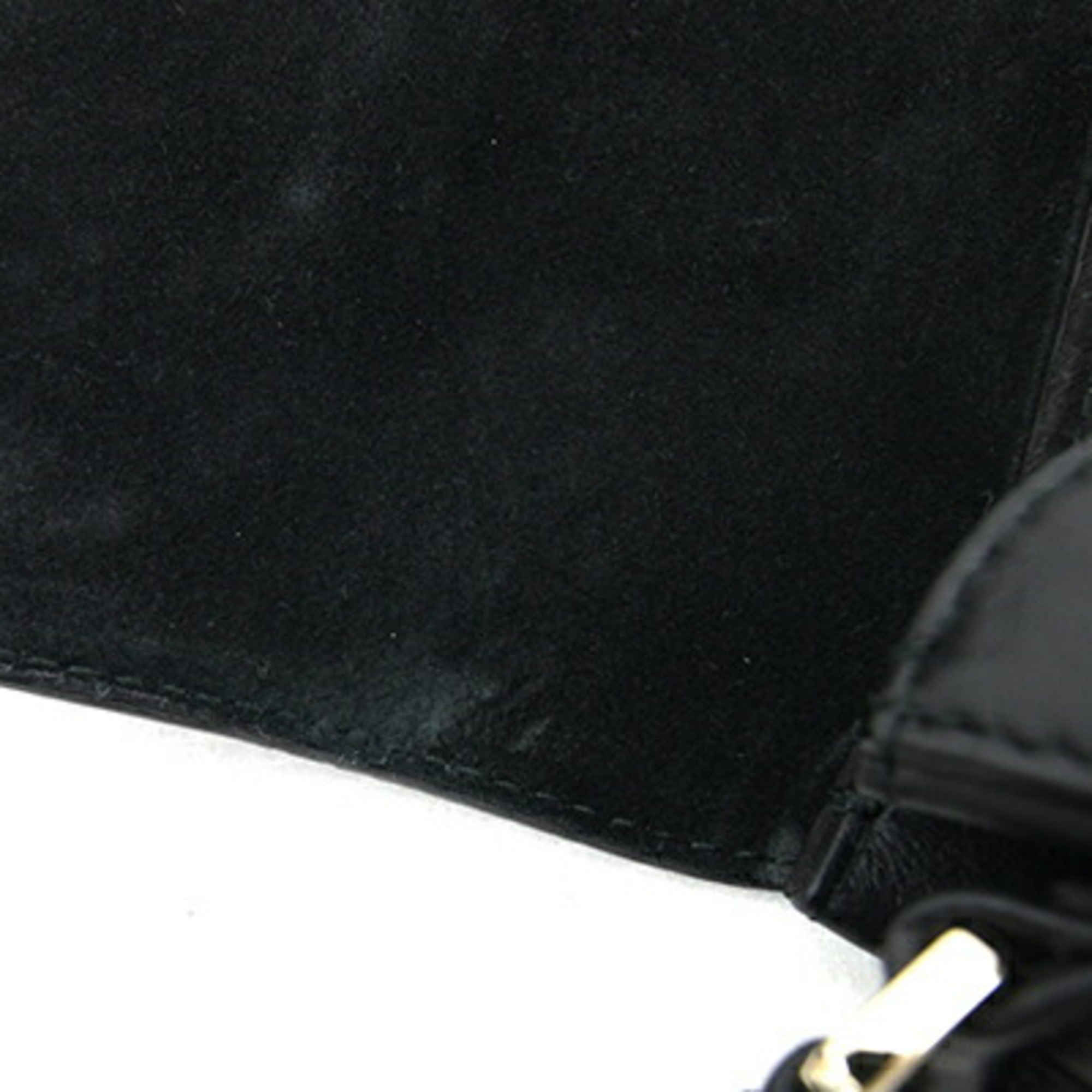 FURLA Shoulder Bag Hashtag Black Leather Studded Pochette Women's