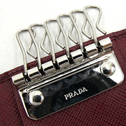 Prada 6-ring key case 1PG222 Bordeaux leather lock ladies PRADA