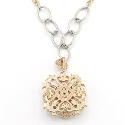 Dolce & Gabbana Necklace Gold Silver Metal Faux Pearl Rhinestone Pendant Choker Women's DOLCE GABBANA