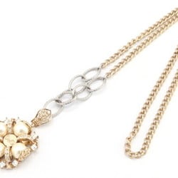 Dolce & Gabbana Necklace Gold Silver Metal Faux Pearl Rhinestone Pendant Choker Women's DOLCE GABBANA