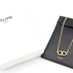 Celine Necklace Triomphe 46S896BRA 35OR Gold Brass Metal Pendant Choker Women's CELINE