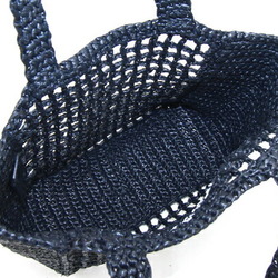 Prada Handbag Small Crochet 1BG444 Black Raffia Tote Bag Women's PRADA