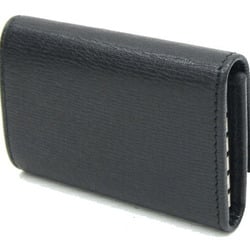 Gucci 6-Key Case Interlocking G 256337 Black Leather Keys Men Women GUCCI