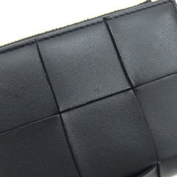 Bottega Veneta Bi-fold Wallet Cassette 651381 Black Leather Compact Women's BOTTEGA VENETA