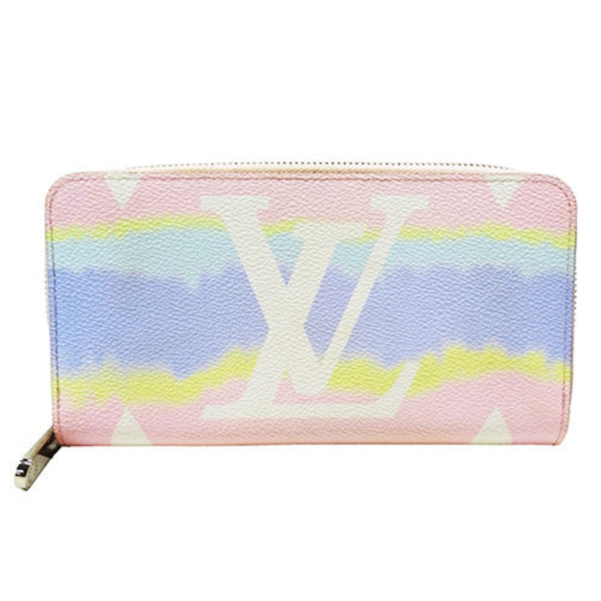 Louis Vuitton LOUIS VUITTON Wallet Escal Women's Long Leather Zipper Pastel M69110 Round