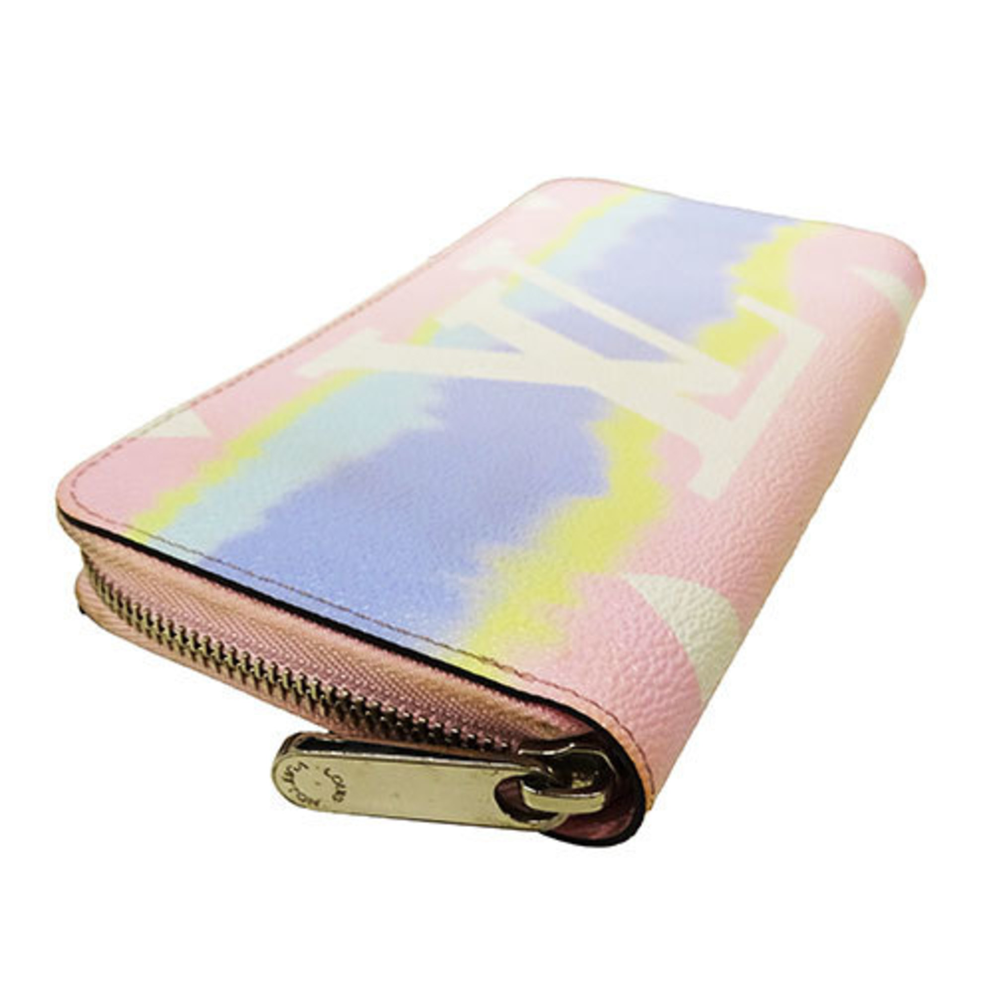 Louis Vuitton LOUIS VUITTON Wallet Escal Women's Long Leather Zipper Pastel M69110 Round