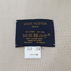 Louis Vuitton LOUIS VUITTON Stole Women's Shawl Monogram Wool Pink Beige M70658 Large Size