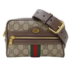 GUCCI Bags for Women and Men, Body Bags, Waist Leather, Ophidia, Brown, 517076, Compact