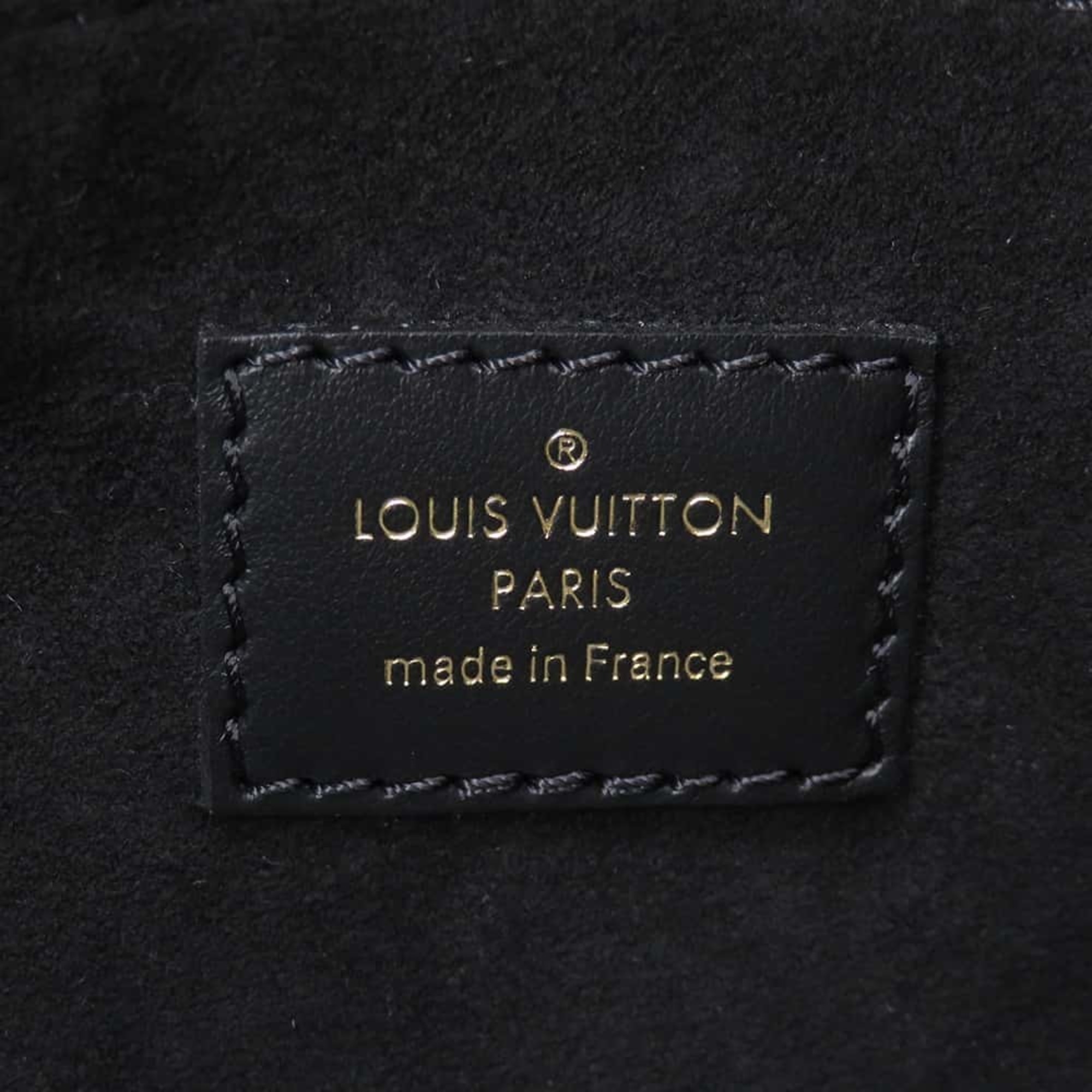 Louis Vuitton Handbag On My Side PM Calf Leather Monogram Mahina M21546 2way Shoulder Bag Black