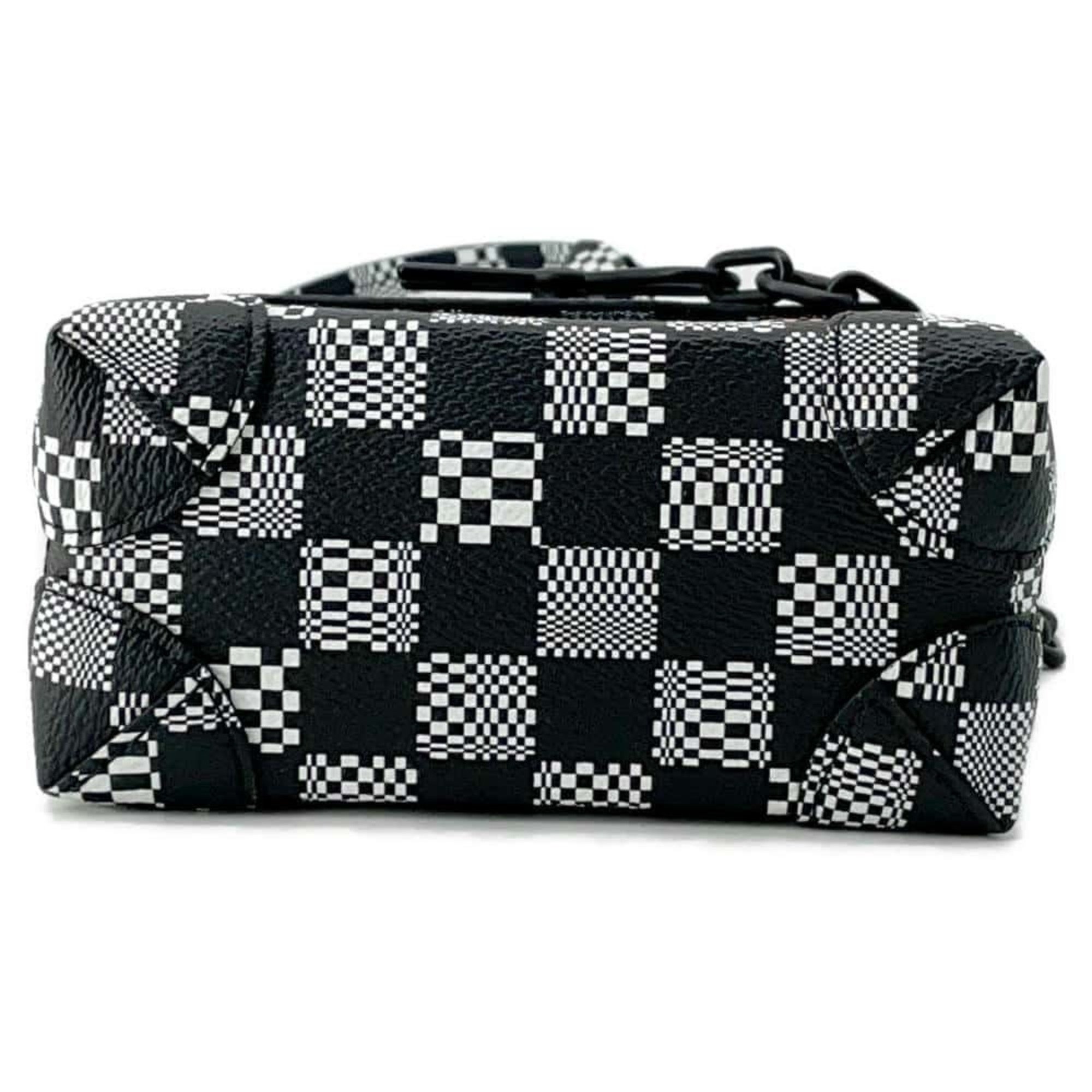 Louis Vuitton Shoulder Bag Damier Distorted Steamer N60453 Black