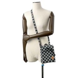 Louis Vuitton Shoulder Bag Damier Distorted Steamer N60453 Black