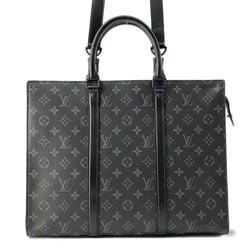 Louis Vuitton Bag Monogram Eclipse Sac Plat Horizontal Zip M45265 2way Shoulder Black