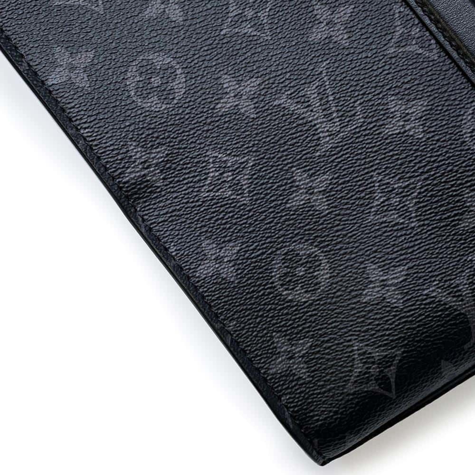 Louis Vuitton Bag Monogram Eclipse Sac Plat Horizontal Zip M45265 2way Shoulder Black