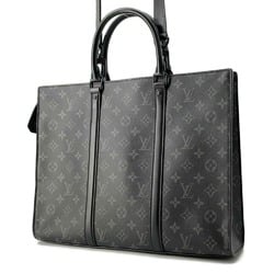 Louis Vuitton Bag Monogram Eclipse Sac Plat Horizontal Zip M45265 2way Shoulder Black