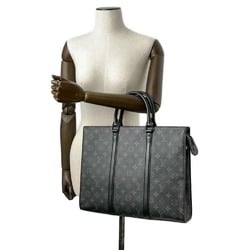 Louis Vuitton Bag Monogram Eclipse Sac Plat Horizontal Zip M45265 2way Shoulder Black