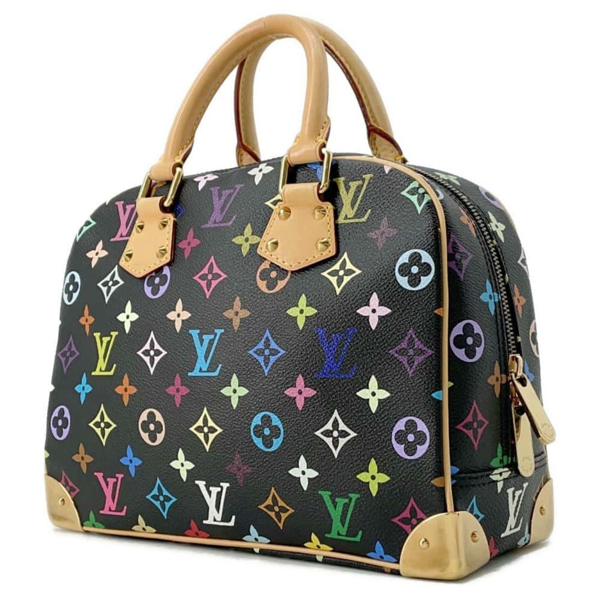 Louis Vuitton Handbag Monogram Multicolor Trouville M92662 LOUIS VUITTON Black