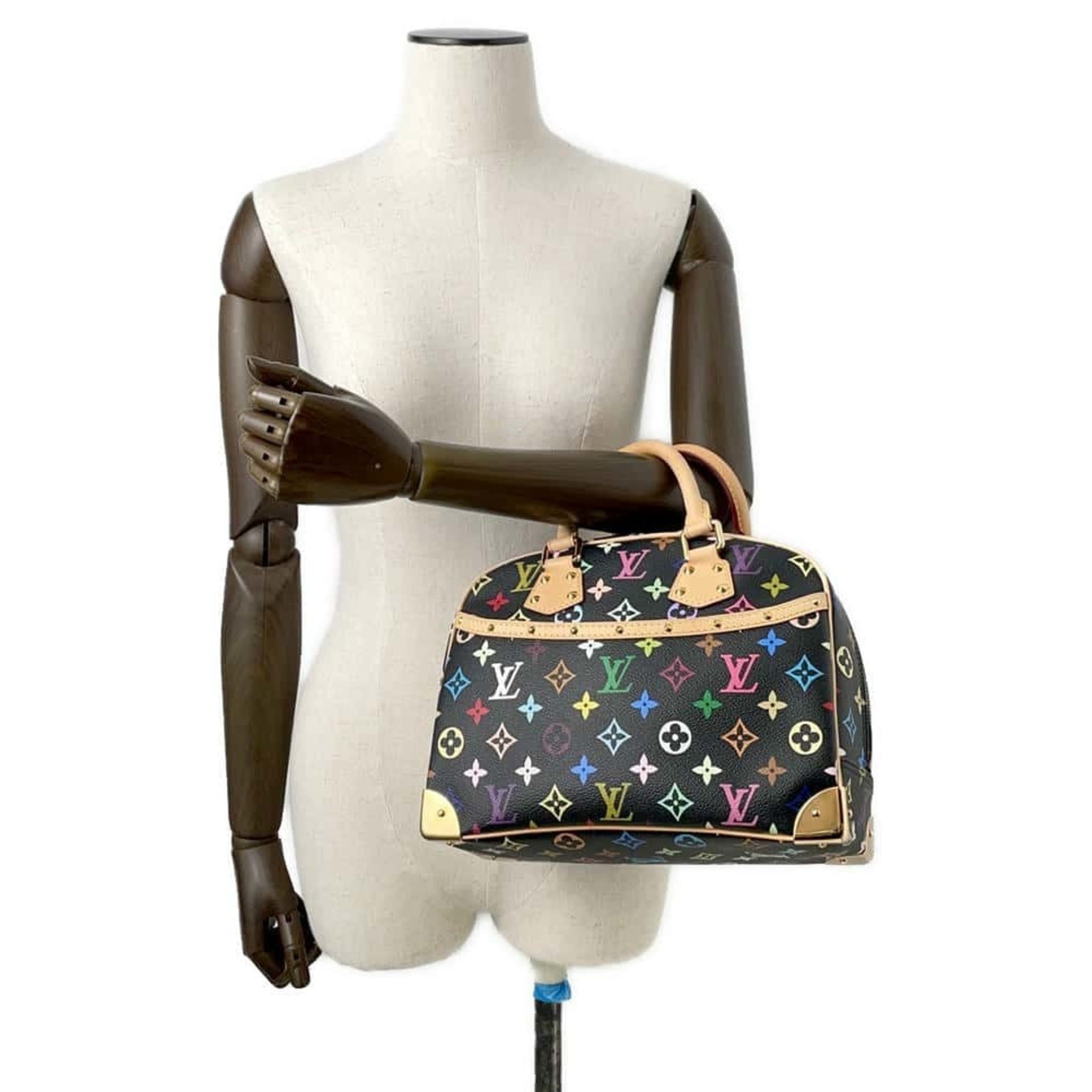 Louis Vuitton Handbag Monogram Multicolor Trouville M92662 LOUIS VUITTON Black