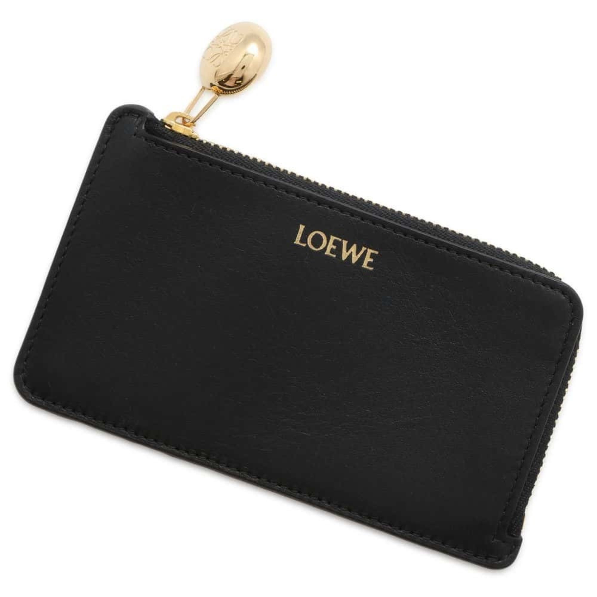 LOEWE Wallet/Coin Case Pebble Coin Card Holder CANBZ40X01 Wallet Business Holder/Card Black