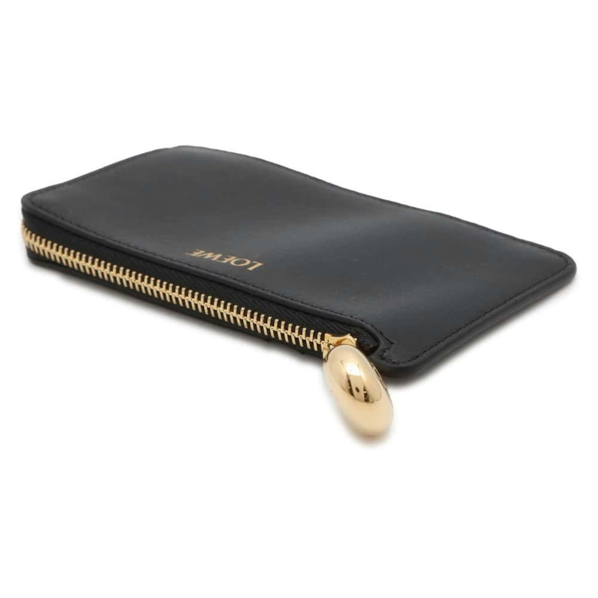 LOEWE Wallet/Coin Case Pebble Coin Card Holder CANBZ40X01 Wallet Business Holder/Card Black