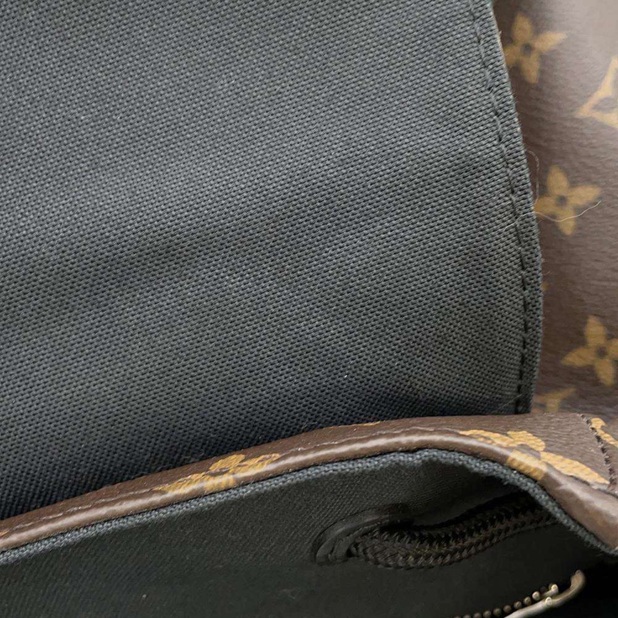 Louis Vuitton Backpack Monogram Macassar Christopher MM M43735 Black