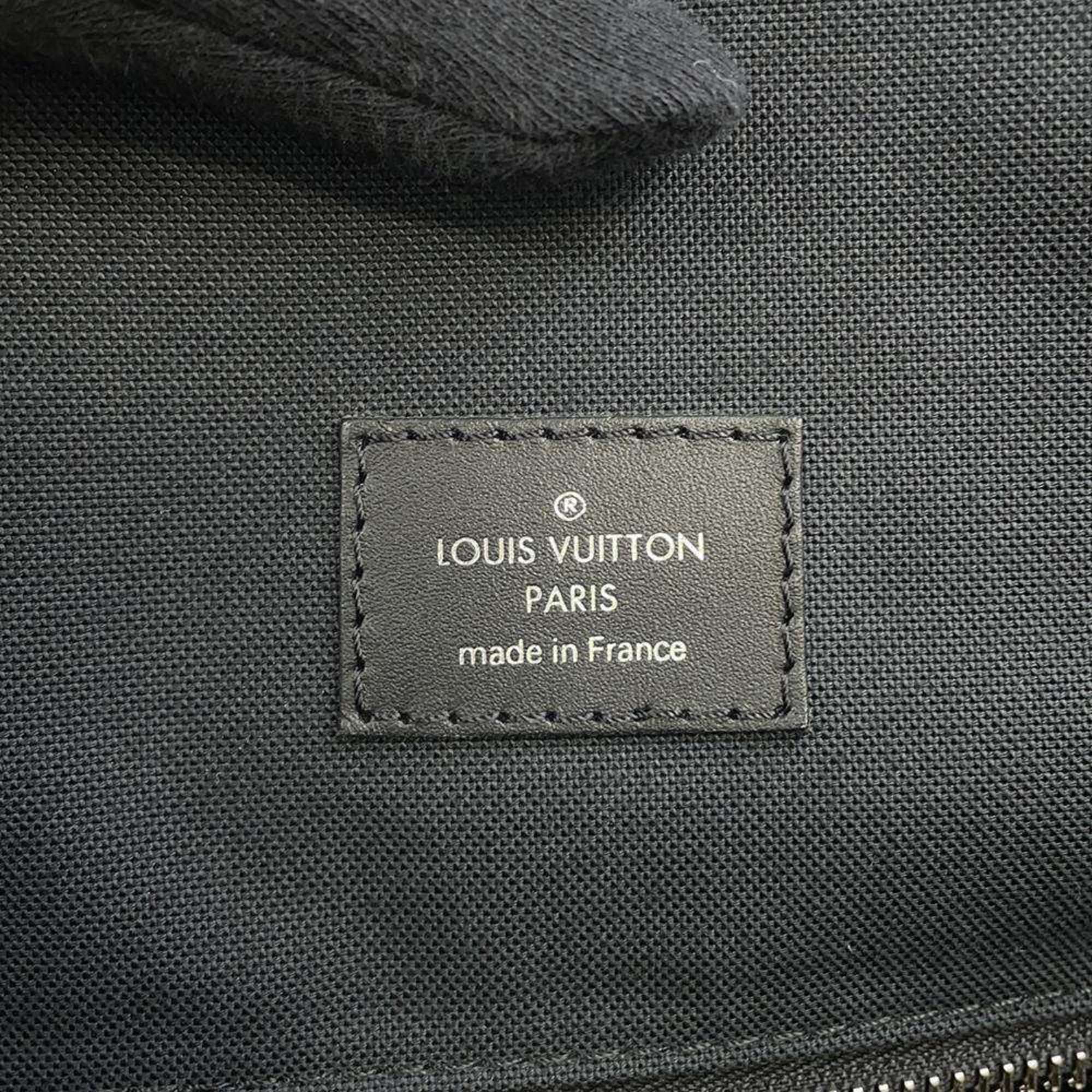 Louis Vuitton Backpack Monogram Macassar Christopher MM M43735 Black