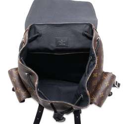 Louis Vuitton Backpack Monogram Macassar Christopher MM M43735 Black