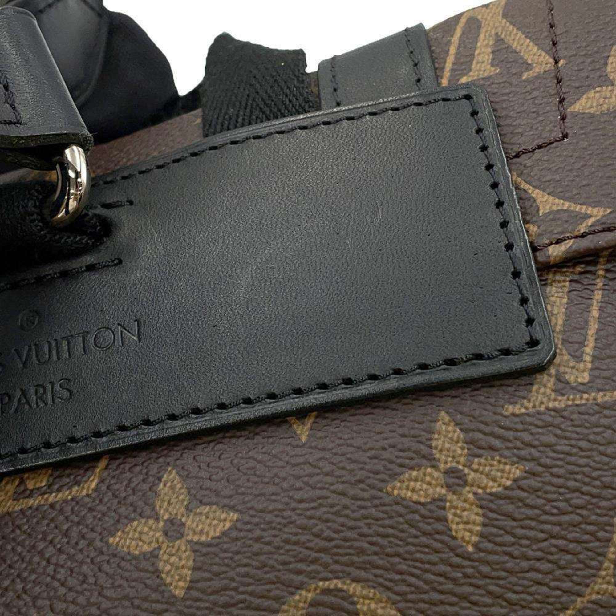 Louis Vuitton Backpack Monogram Macassar Christopher MM M43735 Black