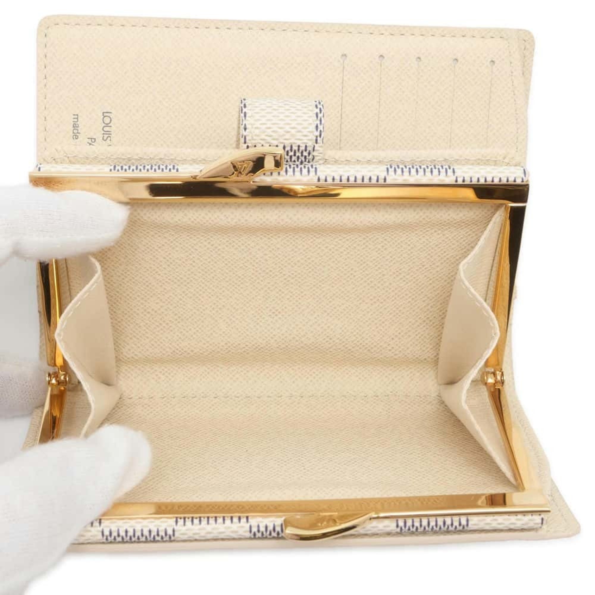 Louis Vuitton Bi-fold Wallet Damier Azur Portefeuille Viennois N61676 LOUIS VUITTON