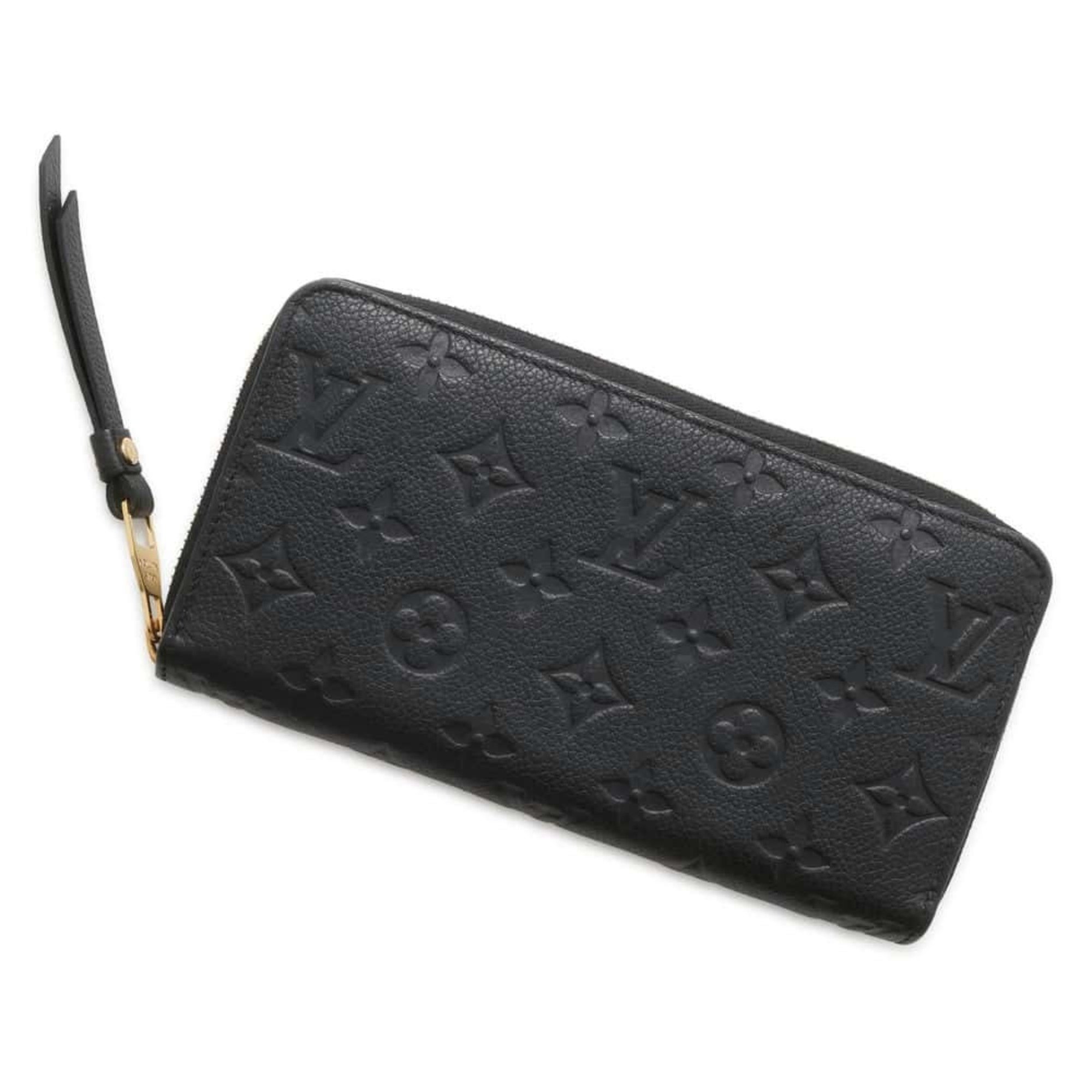 Louis Vuitton Long Wallet Monogram Empreinte Zippy M61864 LOUIS VUITTON Black