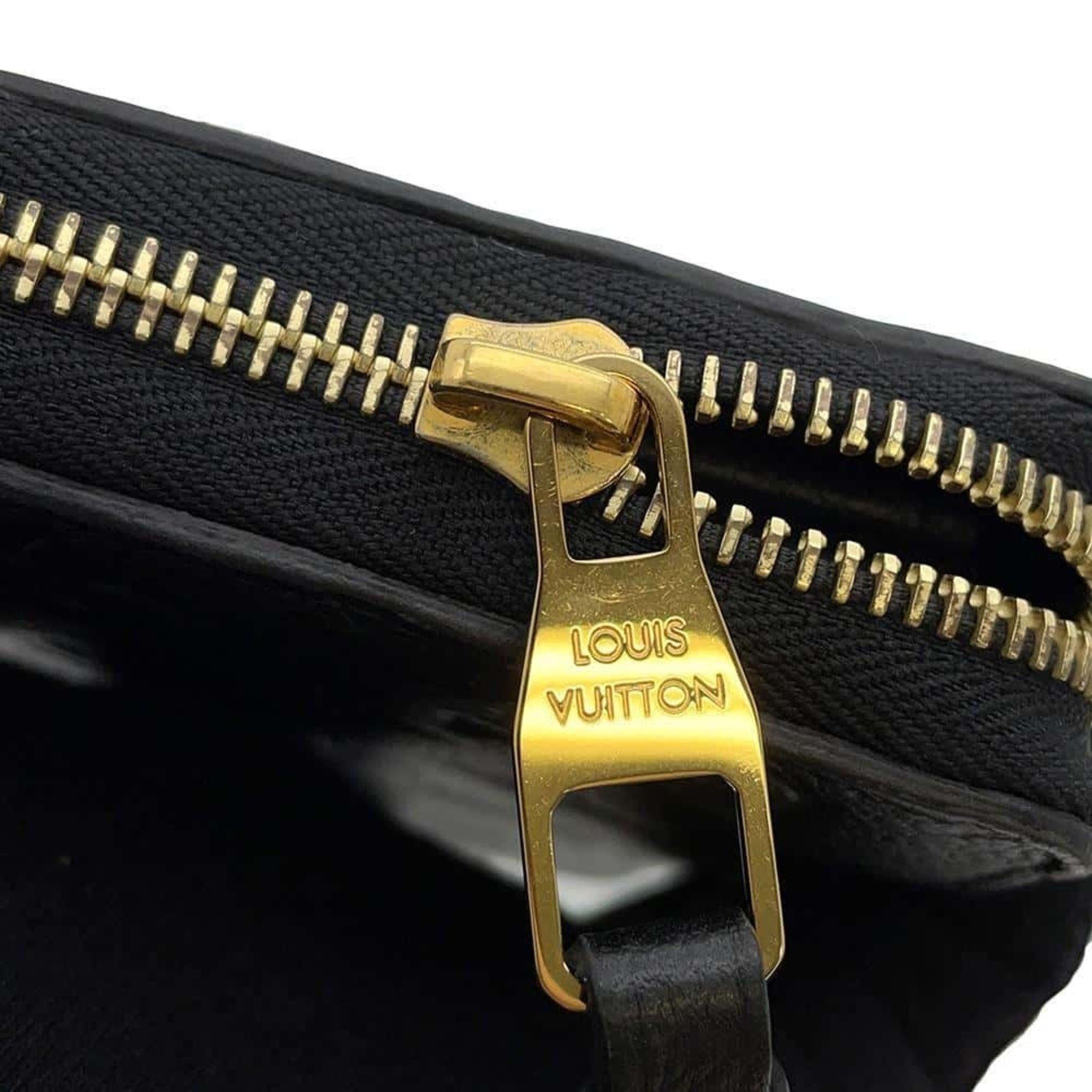 Louis Vuitton Long Wallet Monogram Empreinte Zippy M61864 LOUIS VUITTON Black