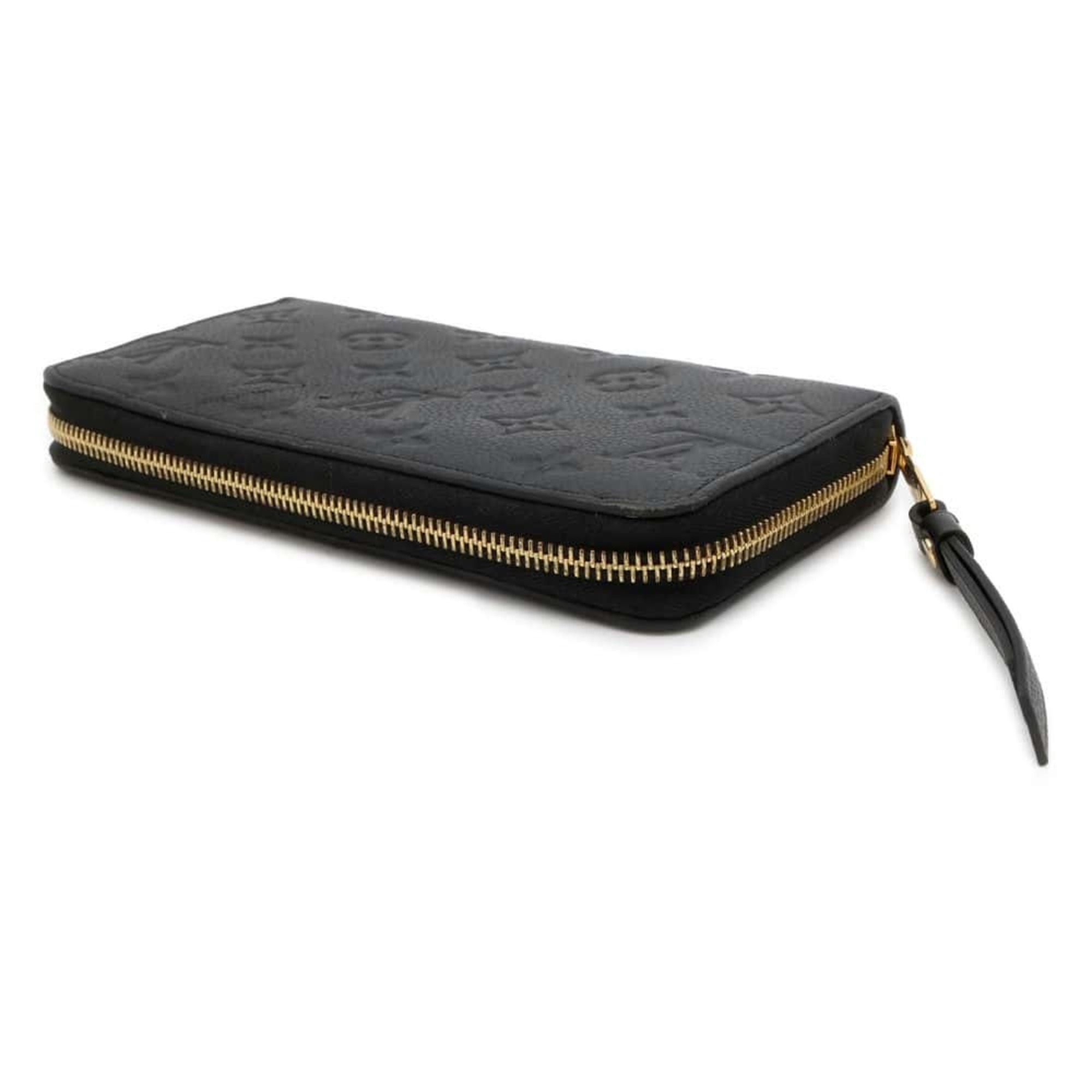 Louis Vuitton Long Wallet Monogram Empreinte Zippy M61864 LOUIS VUITTON Black