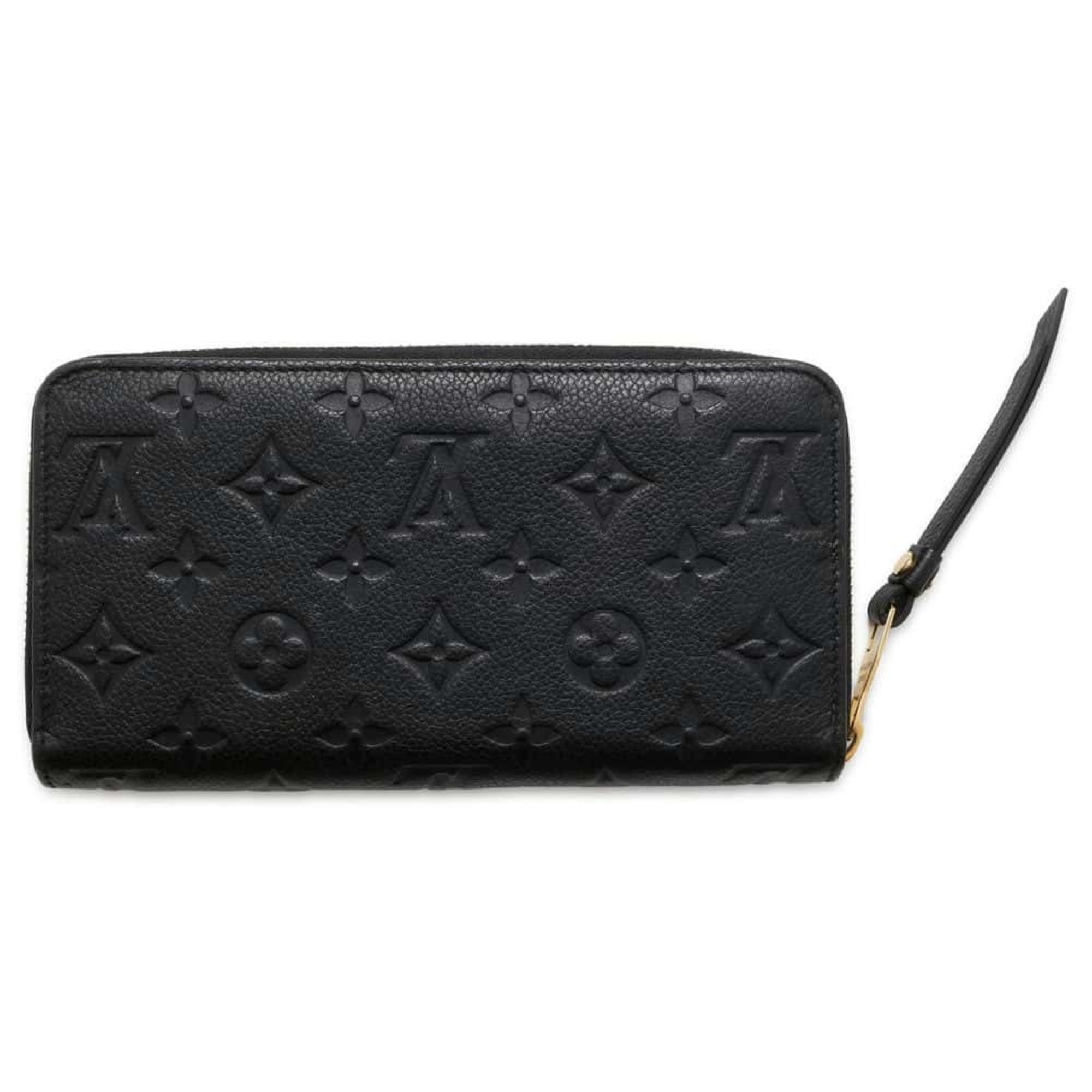 Louis Vuitton Long Wallet Monogram Empreinte Zippy M61864 LOUIS VUITTON Black