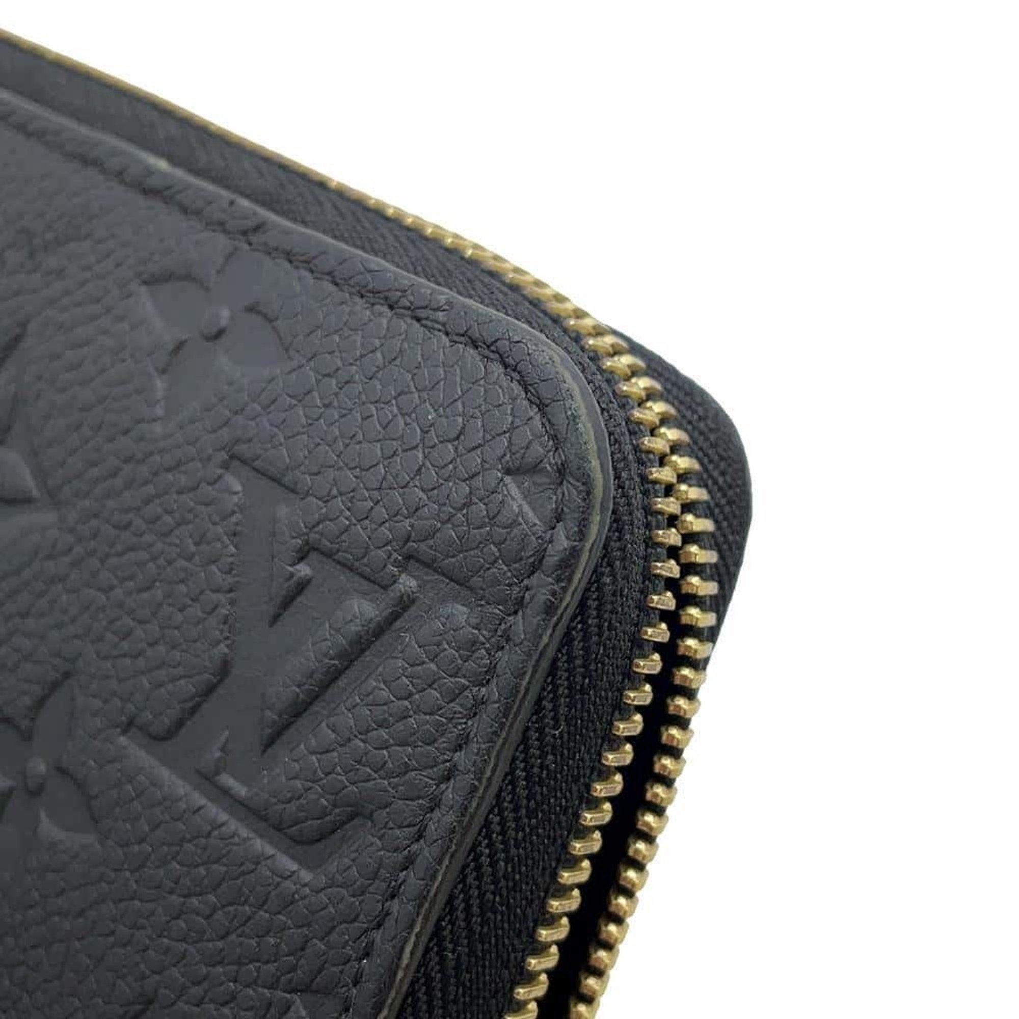 Louis Vuitton Long Wallet Monogram Empreinte Zippy M61864 LOUIS VUITTON Black