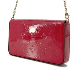 Louis Vuitton Chain Wallet Monogram Vernis Pochette Felicie M61293 LOUIS VUITTON Shoulder Bag Red