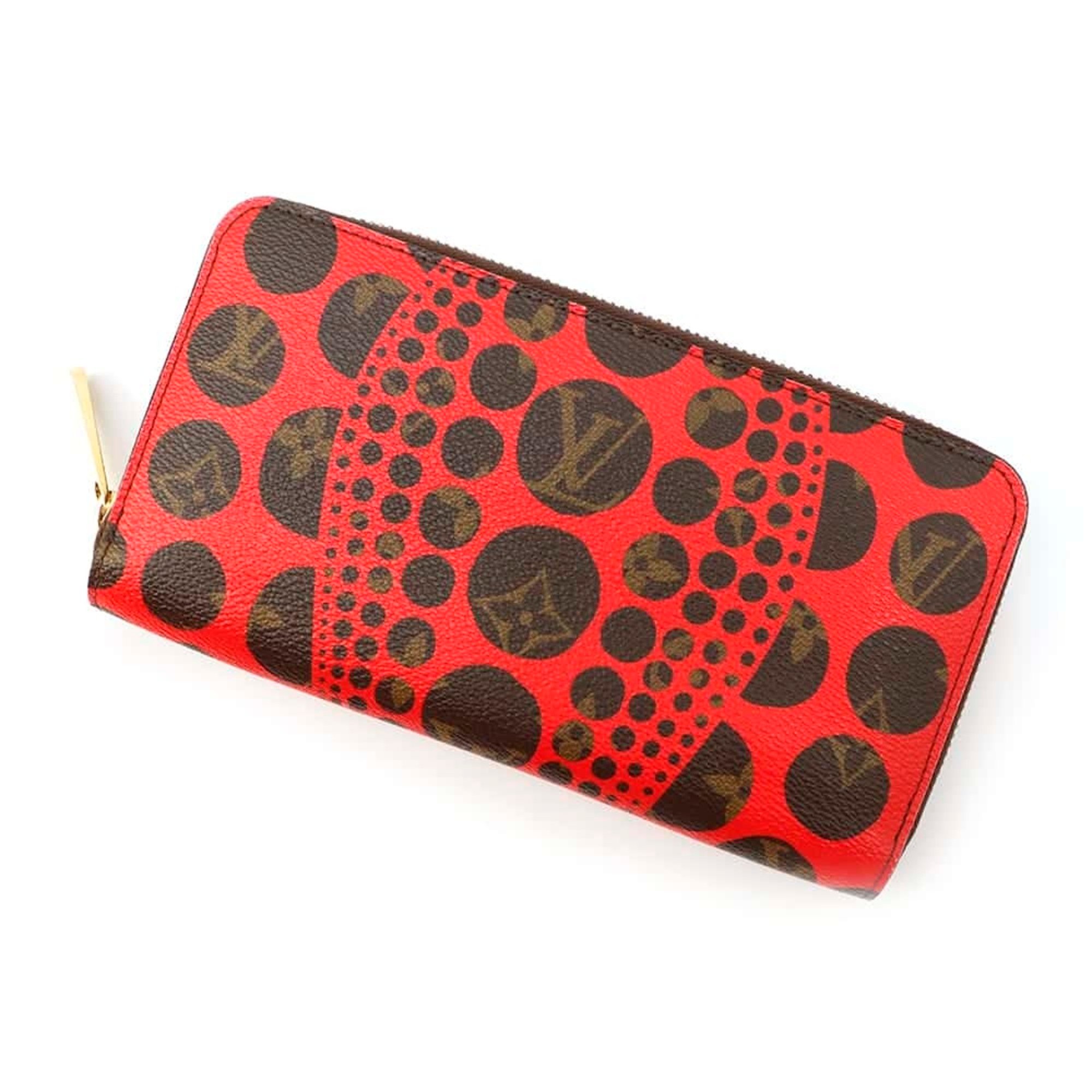 Louis Vuitton Long Wallet Monogram Pumpkin Dot Zippy M60450 LOUIS VUITTON Yayoi Kusama