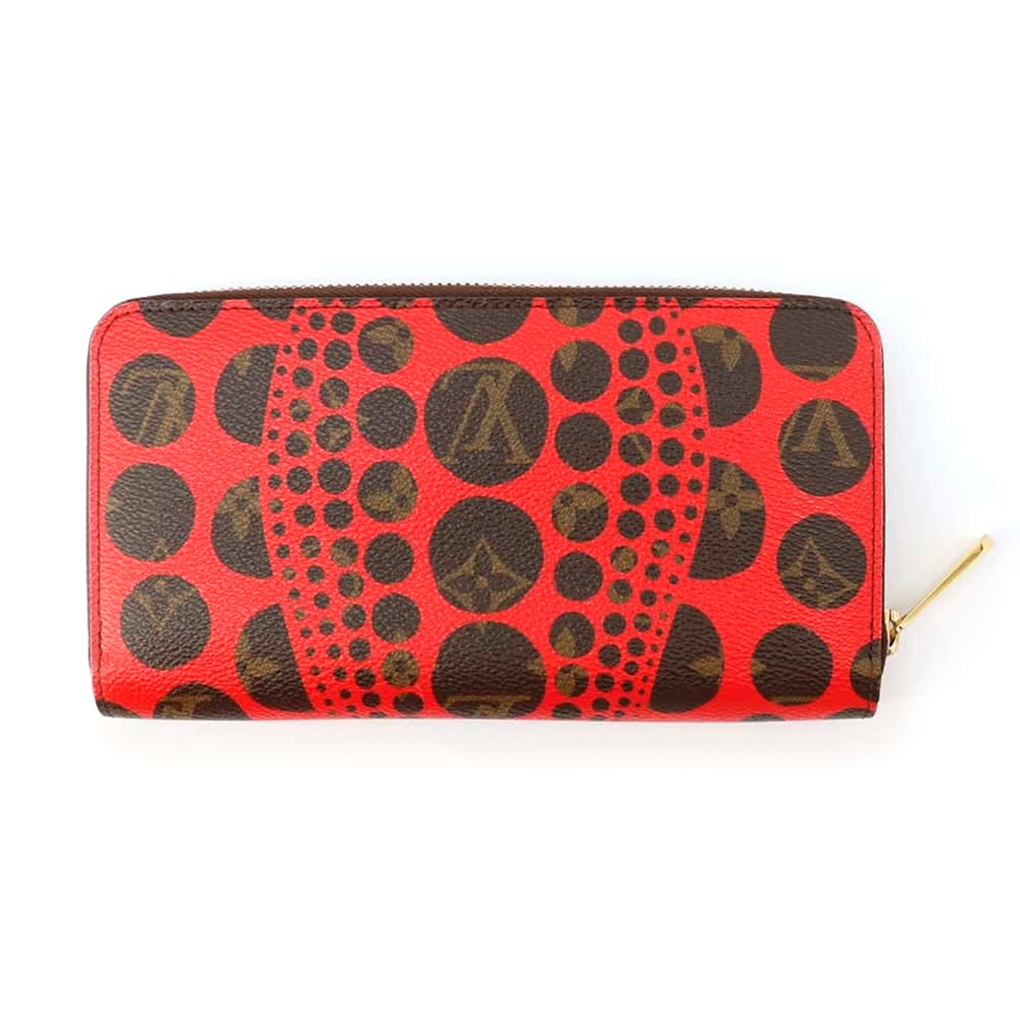 Louis Vuitton Long Wallet Monogram Pumpkin Dot Zippy M60450 LOUIS VUITTON Yayoi Kusama