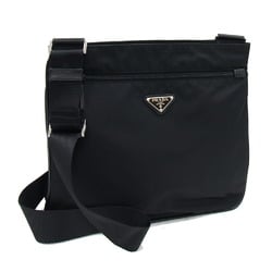 Prada Shoulder Bag 2VH563 Black Nylon Leather Women Men PRADA