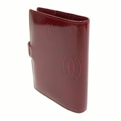 Cartier Notebook Cover Happy Birthday L3000905 Bordeaux Patent Leather Burgundy Women's Men's