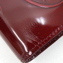 Cartier Notebook Cover Happy Birthday L3000905 Bordeaux Patent Leather Burgundy Women's Men's